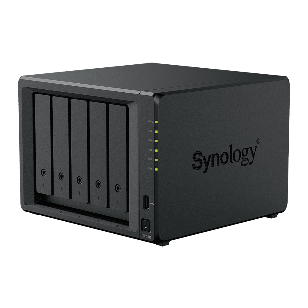 NAS Profesional 5 Bahías con 2.5GbE, Soporte 10GbE y Expansión a 15 Bahías Synology DS1525+