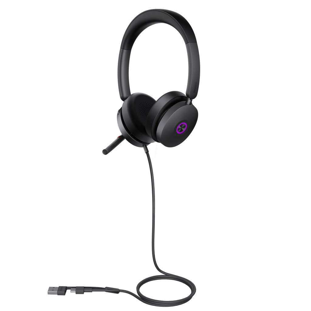 Auriculares Diadema Profesional con ANC Híbrido, Certificación Microsoft Teams y Audio HD Yealink UH48 Dual Teams USB-C/A