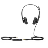 Diadema Profesional USB para Teléfonos IP y PC con Almohadillas de Cuero UH34-DUAL-TEAMS