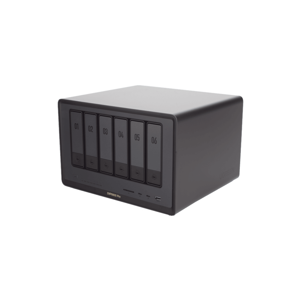 Servidor NASUGREEN25898BNAS UGREEN NASync DXP6800 Pro Intel Core i5 - 1215U 10 Núcleos 6 Bahías SATA + 2 M.2 NVMe 2 Puertos Thunderbolt 4 2 Puertos 10GbE 8K HDMI PCIe 4.0 x4 DDR5 Hasta 64GB Multiplataforma 25898B - SILYMX