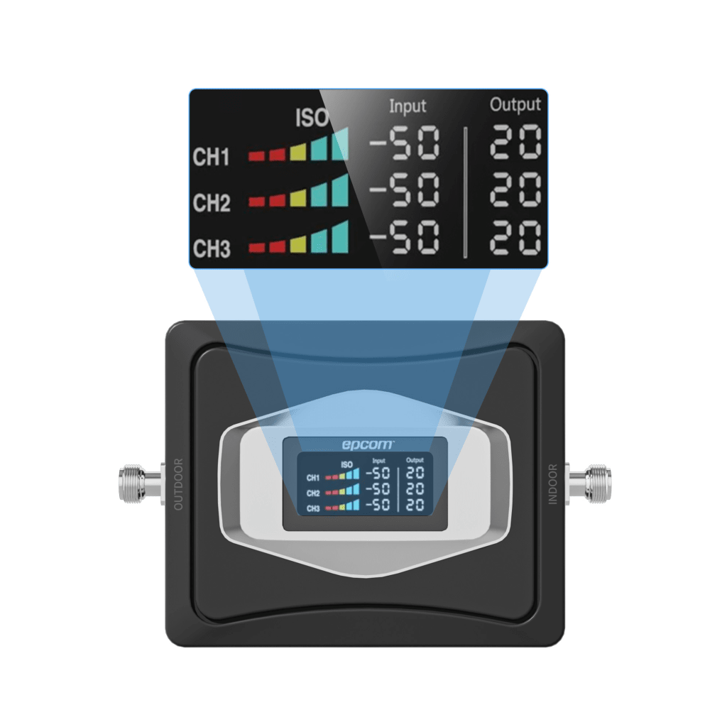Kit Amplificador de Señal Celular 4G EPCOM EP-TB-4GV3 | Triple Banda VoLTE y Datos | Cobertura 600 m² - SILYMX
