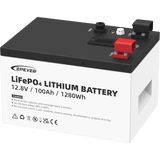 Batería de Litio LiFePO4 12.8Vcc 100Ah 1.28KwH Pantalla LCD para Monitoreo Local Carcasa Metálica LFP100EP128V2