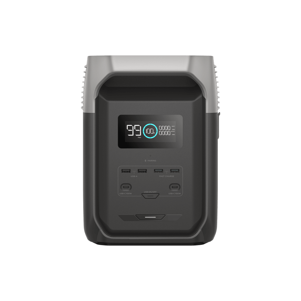 EcoFlow Delta 3 Estación de Energía Portátil 1536Wh | 1800W AC, LiFePO4, Solar 500W, App WiFi/Bluetooth