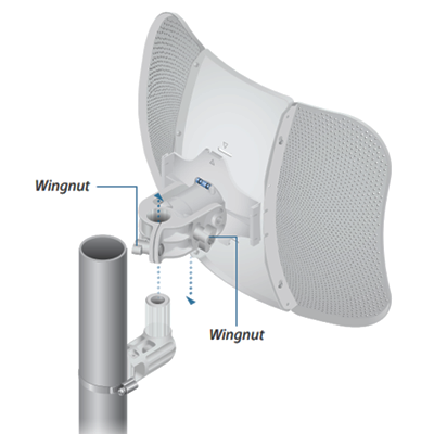 Antena Ubiquiti LiteBeam 2x2 MIMO airMAX AC GEN2 CPE hasta 450 Mbps, 5 GHz (5150 - 5875 MHz) con antena integrada de 23 dBi UBIQUITI NETWORKS - Imagen 1
