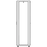 Gabinete Rack 42 Unidades / Piso 19 Pulgadas / Puerta Cristal Templado / Capacidad Carga 1000 Kg / Acero Calibres 16-18-20 / Ventilación Superior / Cerradura Seguridad, Niveladores Incluidos LINKEDPRO - Imagen 3