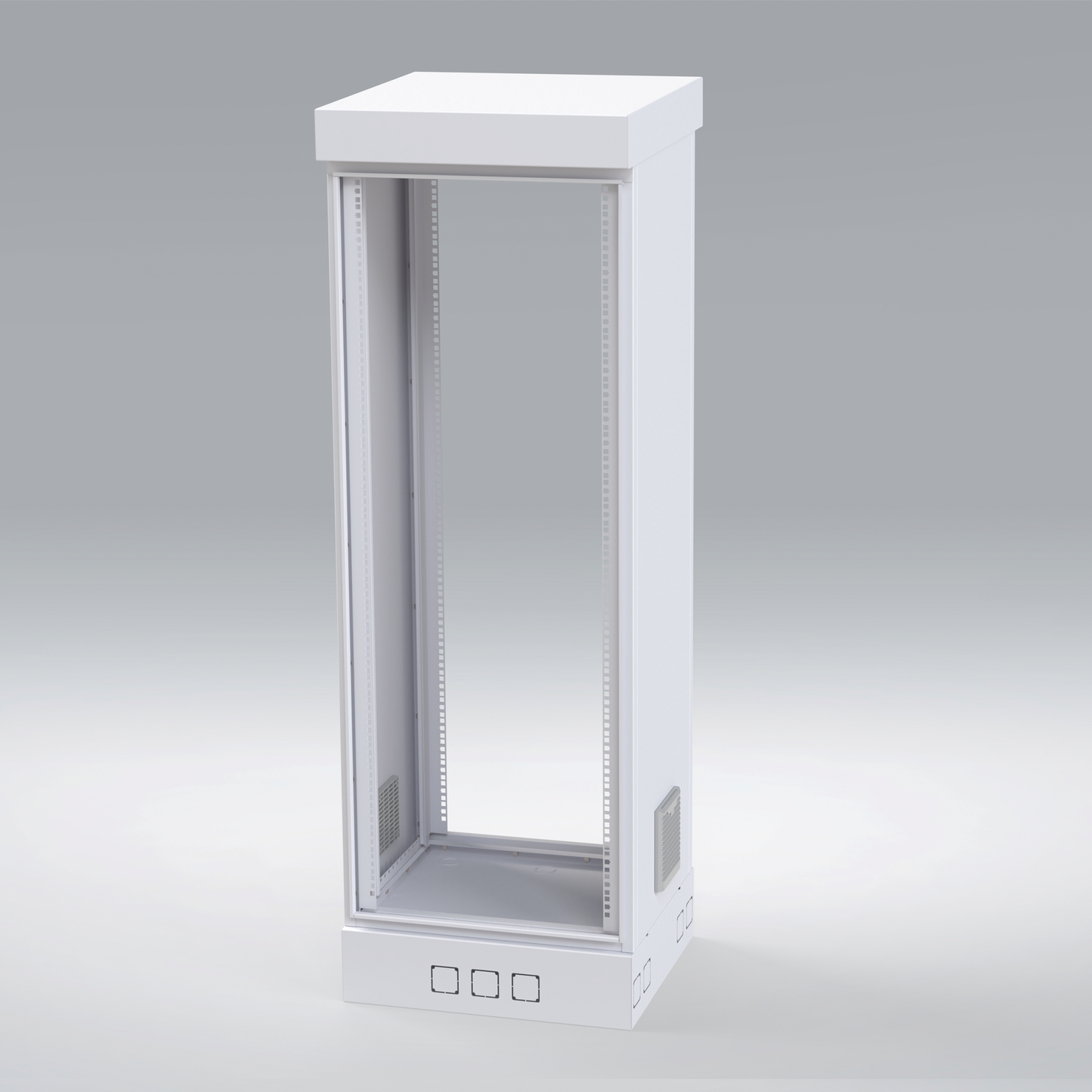 Gabinete para Piso, Capacidad, 31 Unidades de Rack, Doble puerta y Postes frontales e intermedios ajustables, Color Blanco, Se envía el Gabinete Armado. LINKEDPRO BY EPCOM - Imagen 4