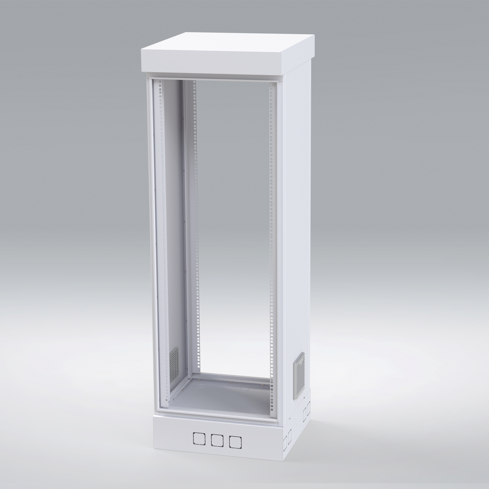 Gabinete para Piso, Capacidad, 31 Unidades de Rack, Doble puerta y Postes frontales e intermedios ajustables, Color Blanco, Se envía el Gabinete Armado. LINKEDPRO BY EPCOM - Imagen 4