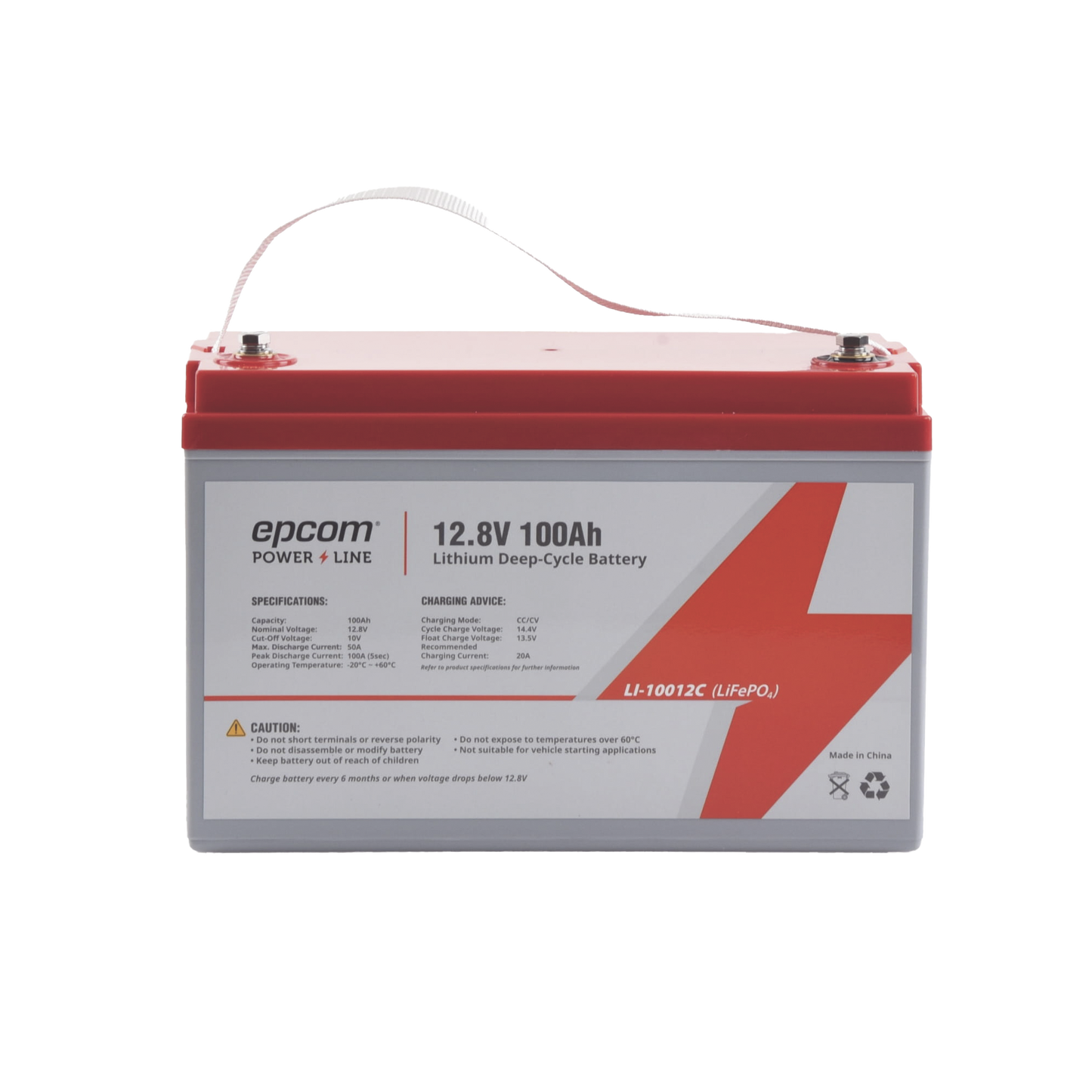 Batería de Litio Ciclo Profundo / 12.8 Vcc / 100 Ah / Descarga 50 A / -20°C a +60°C / 11 kg EPCOM POWERLINE - Imagen 2