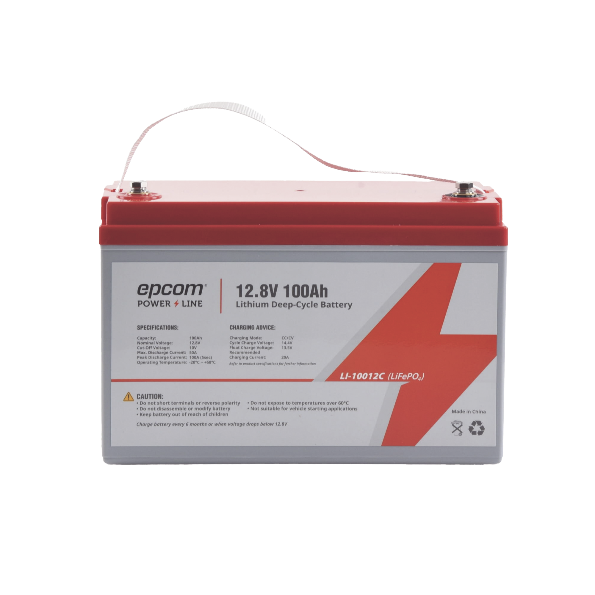 Batería de Litio Ciclo Profundo / 12.8 Vcc / 100 Ah / Descarga 50 A / -20°C a +60°C / 11 kg EPCOM POWERLINE - Imagen 2