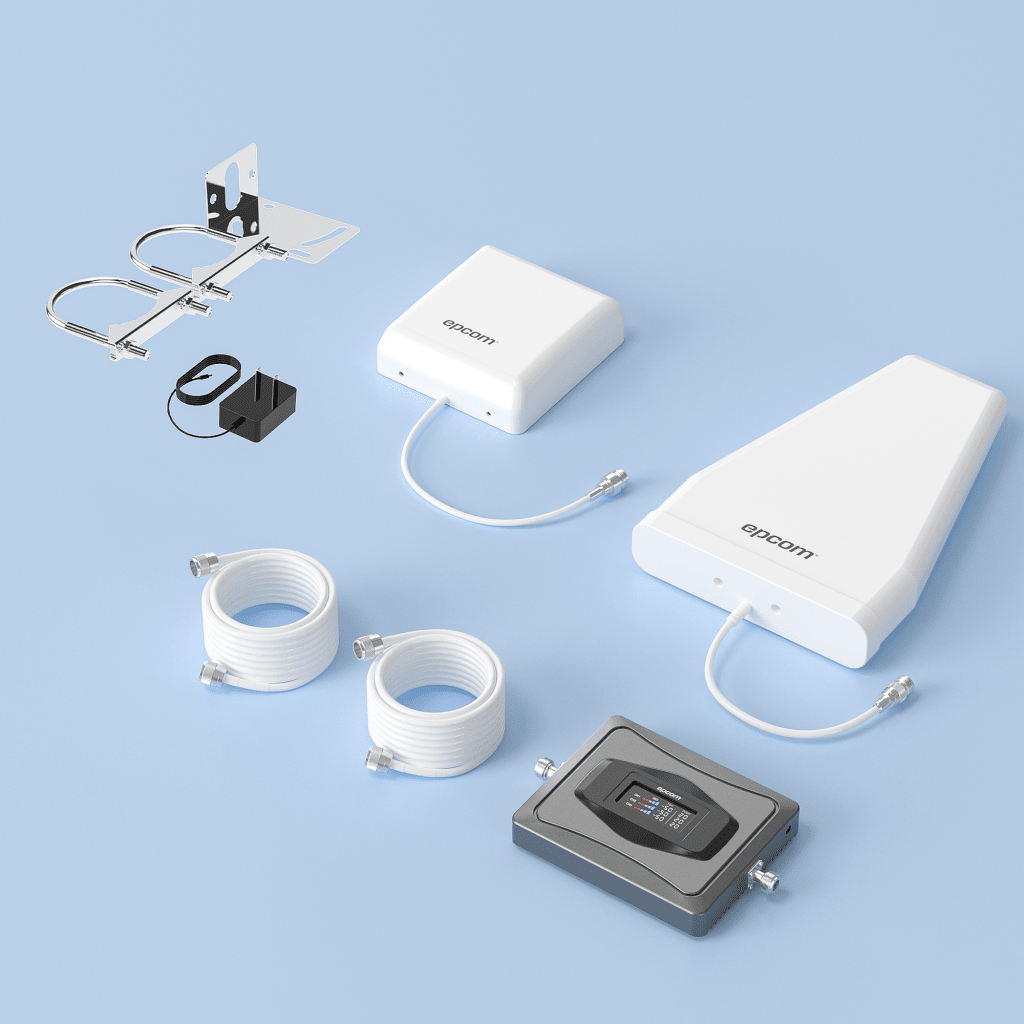Kit Amplificador de Señal Celular 4G EPCOM EP-TB-4GV3 | Triple Banda VoLTE y Datos | Cobertura 600 m² - SILYMX