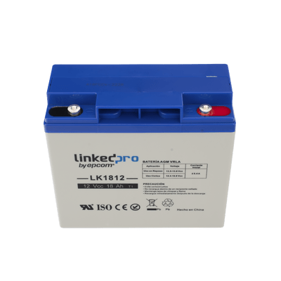 BateriasLINKEDPRO BY EPCOMLK1812Batería 12V 18Ah AGM - VRLA UL Alarmas Control Acceso Videovigilancia LINKEDPRO LK1812 - SILYMX