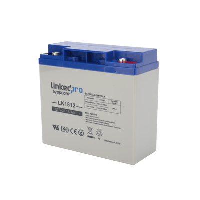 BateriasLINKEDPRO BY EPCOMLK1812Batería 12V 18Ah AGM - VRLA UL Alarmas Control Acceso Videovigilancia LINKEDPRO LK1812 - SILYMX