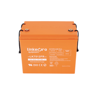 BateriasLINKEDPRO BY EPCOMLK7512FRBatería 12V 75Ah UL AGM - VRLA Vida Útil 5 Años Retardo Flama para Respaldo LINKEDPRO LK7512FR - SILYMX