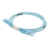 Jumper de Fibra Óptica / Multimodo OM3 50/125 / LC-LC Dúplex / OFNR Riser / 2.0 mm / 2 m (6.56 ft) / Aqua LINKEDPRO BY EPCOM - Imagen 1