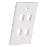 Placa de Pared / 4 Puertos Keystone / Montaje Vertical / 70 x 115 mm / 2.75 x 4.52 ft / Blanco LINKEDPRO BY EPCOM - Imagen 2