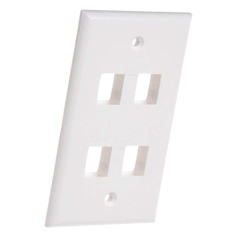 Placa de Pared / 4 Puertos Keystone / Montaje Vertical / 70 x 115 mm / 2.75 x 4.52 ft / Blanco LINKEDPRO BY EPCOM - Imagen 2