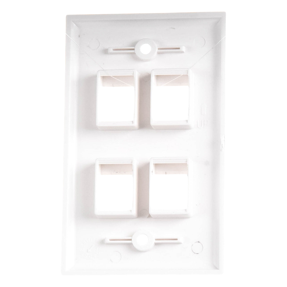 Placa de Pared / 4 Puertos Keystone / Montaje Vertical / 70 x 115 mm / 2.75 x 4.52 ft / Blanco LINKEDPRO BY EPCOM - Imagen 3