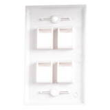 Placa de Pared / 4 Puertos Keystone / Montaje Vertical / 70 x 115 mm / 2.75 x 4.52 ft / Blanco LINKEDPRO BY EPCOM - Imagen 3