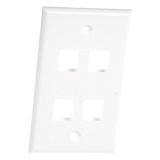 Placa de Pared / 4 Puertos Keystone / Montaje Vertical / 70 x 115 mm / 2.75 x 4.52 ft / Blanco LINKEDPRO BY EPCOM - Imagen 4