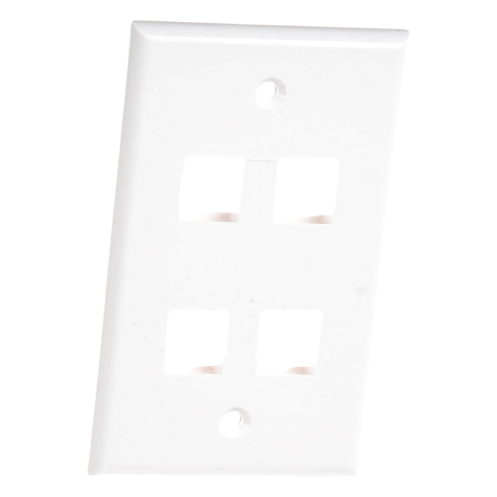 Placa de Pared / 4 Puertos Keystone / Montaje Vertical / 70 x 115 mm / 2.75 x 4.52 ft / Blanco LINKEDPRO BY EPCOM - Imagen 4