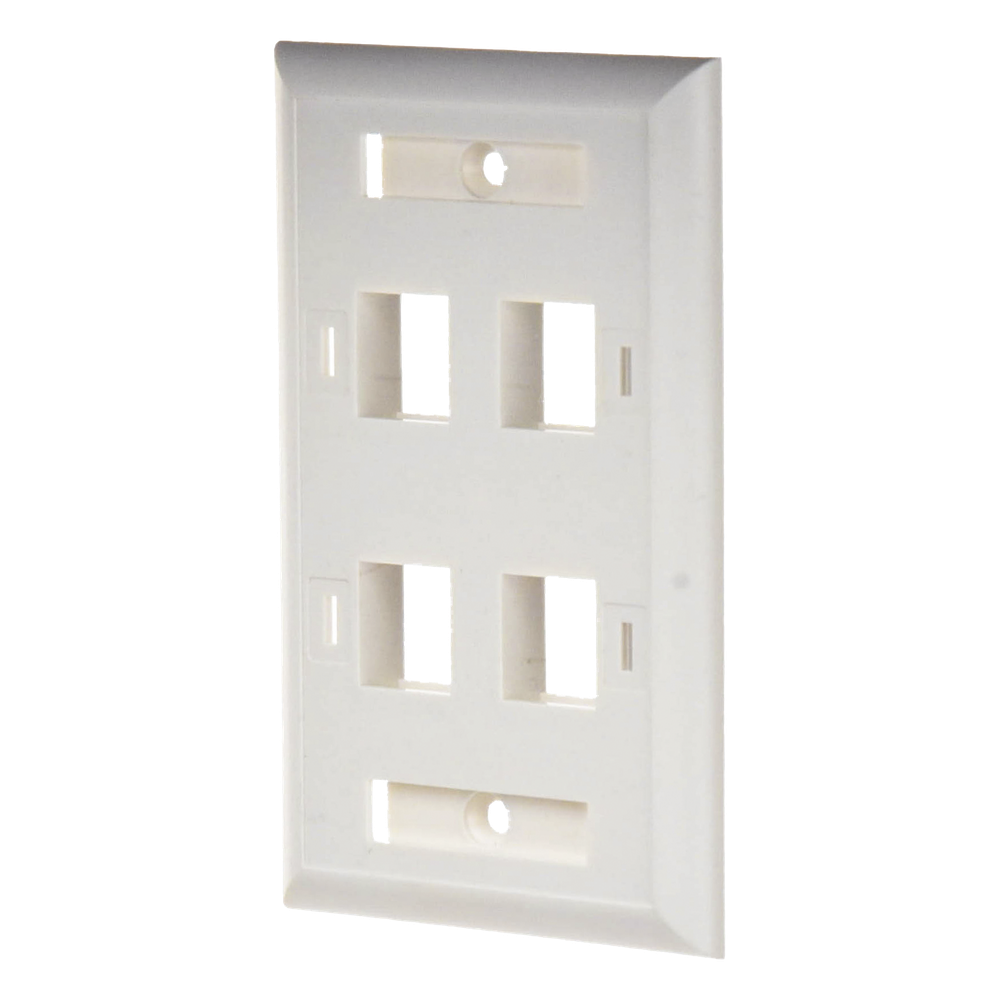 Placa de Pared Keystone / 4 Puertos / Espacio para Etiqueta / UL 94V-0 / 70 x 115mm (2.75' x 4.52') LINKEDPRO BY EPCOM - Imagen 2
