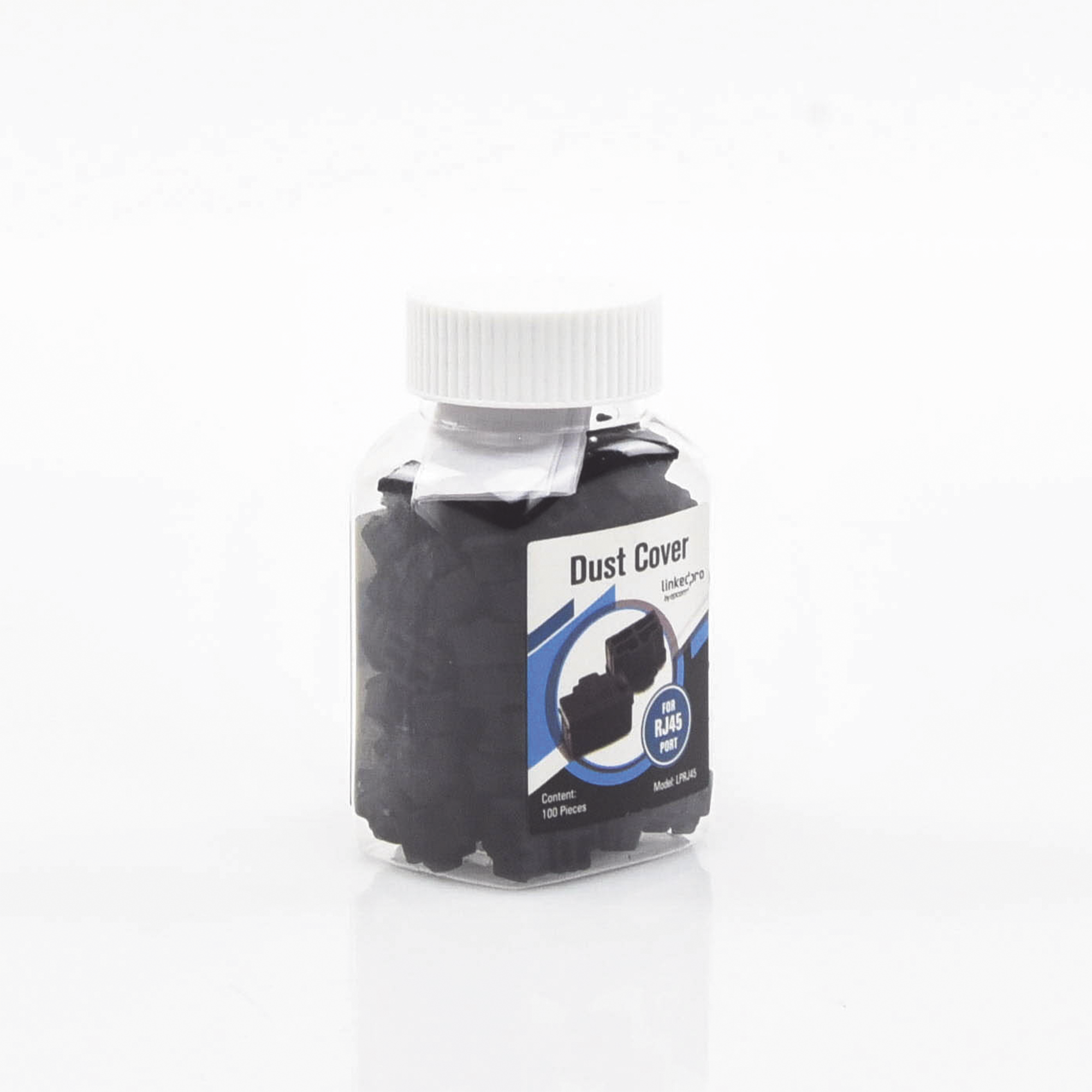 Bote con 100 protectores anti-polvo para puerto RJ45 color negro LINKEDPRO BY EPCOM - Imagen 1