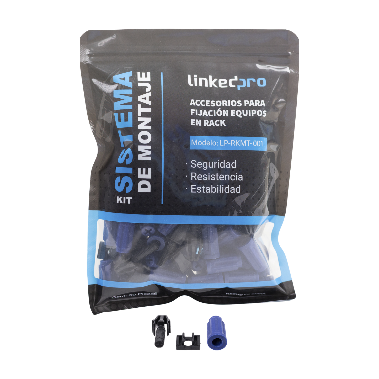 Kit de Montaje Rápido para Equipos en Rack / No más Tuercas Enjauladas / Soporta hasta 50 kg (50 Piezas) LINKEDPRO BY EPCOM - Imagen 1
