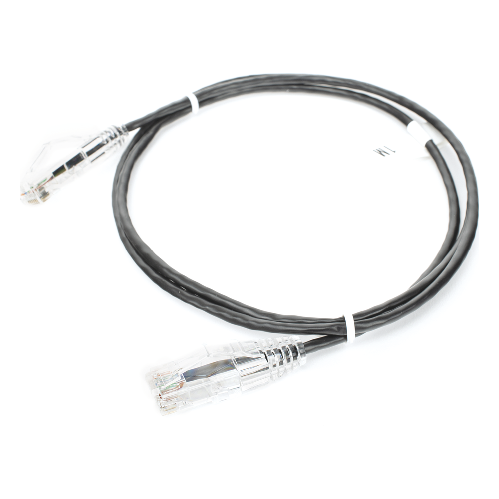 Patch Cord Slim UTP Cat6 - 1 metro, Negro, Diámetro Reducido (28 AWG) LINKEDPRO BY EPCOM - Imagen 3