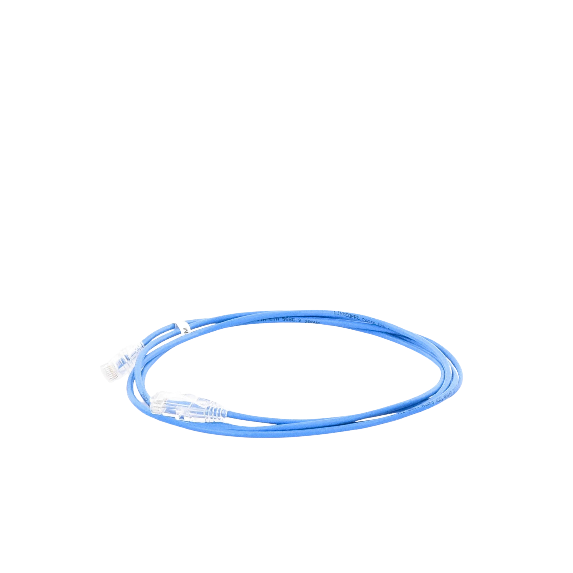 Cable de Parcheo Slim UTP Cat6A - 2 Metros (6.56 Pies) Azul, Diámetro Reducido (28 AWG) LINKEDPRO BY EPCOM - Imagen 1