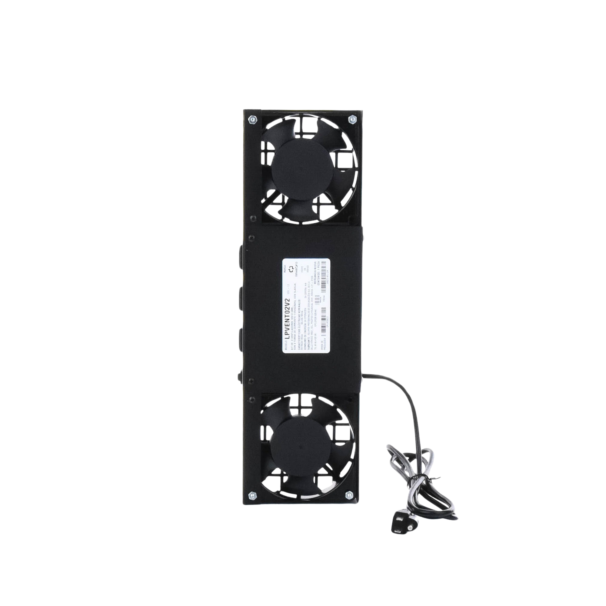 Kit de 2 Ventiladores (12 x 12 cm) con 3 Tomas de Corriente 110 Vca/50 Hz con Clavija. LINKEDPRO BY EPCOM - Imagen 3