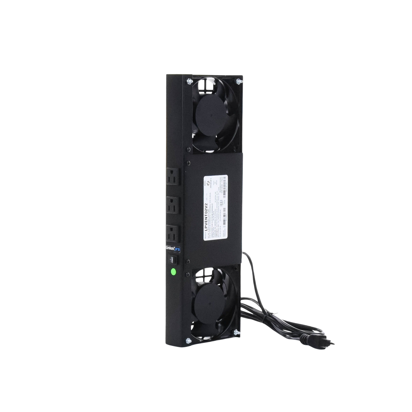 Kit de 2 Ventiladores (12 x 12 cm) con 3 Tomas de Corriente 110 Vca/50 Hz con Clavija. LINKEDPRO BY EPCOM - Imagen 6
