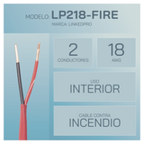 Alambre de Alarma contra Incendios - Bobina de 305 Metros (1000 Pies): 2 x 18 AWG, Rojo, Tipo FPLR, (UL) FT4, Ideal para Sistemas de Detección y Evacuación de Incendios LINKEDPRO - Imagen 1