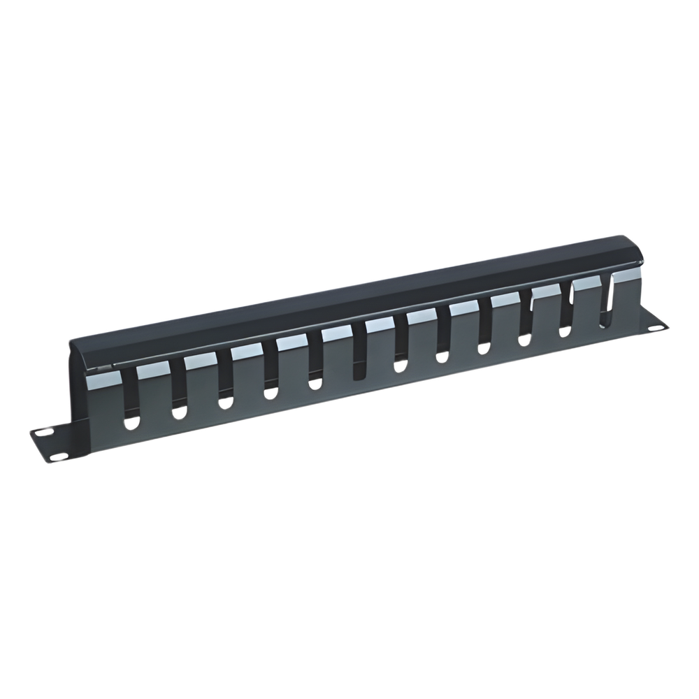 Organizador de cables horizontal 19" con cubierta metálica, 1U LINKEDPRO BY EPCOM - Imagen 1