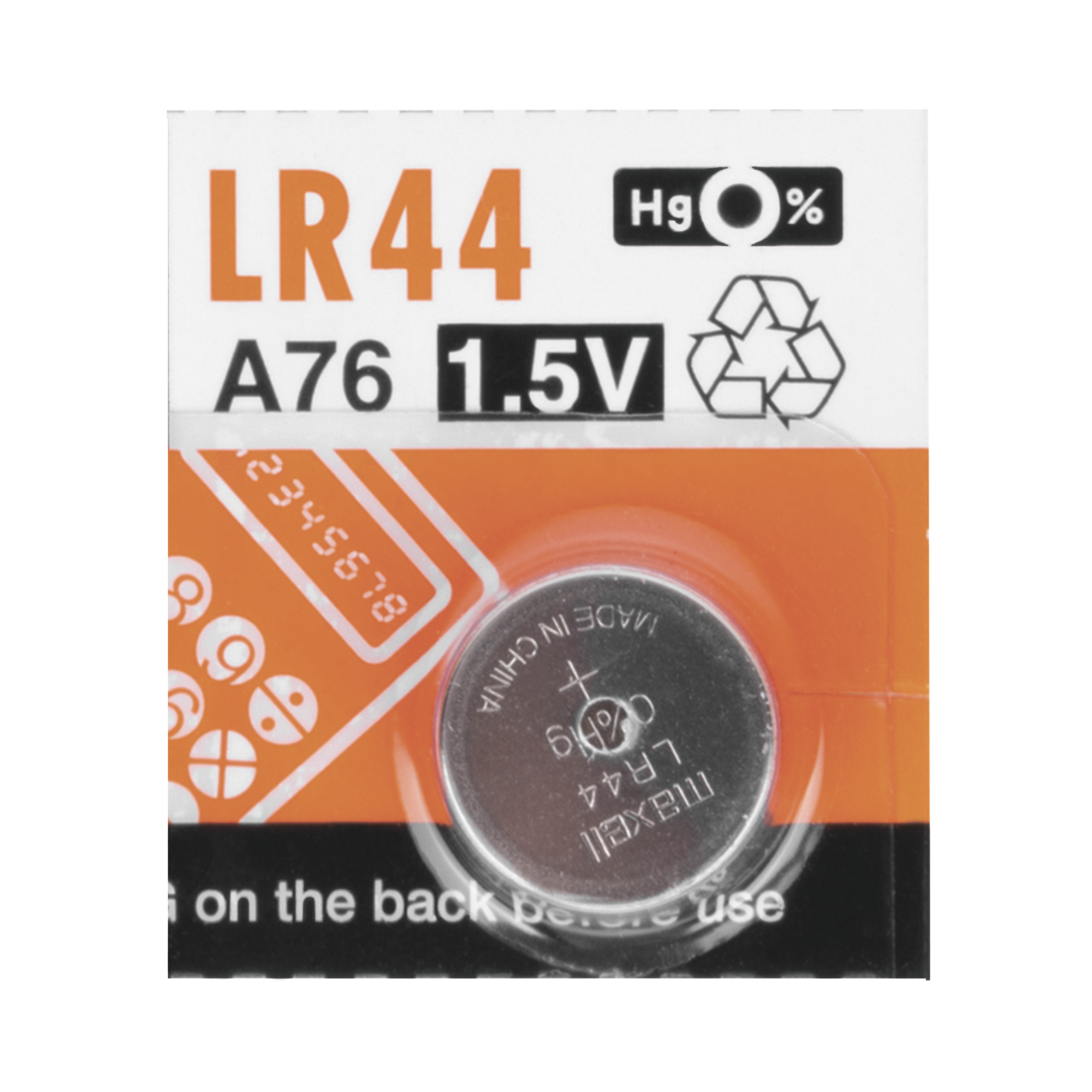 Batería Alcalina tipo LR44 (de botón) de 1.5 V 110 mAh SYSCOM PARTS - Imagen 1