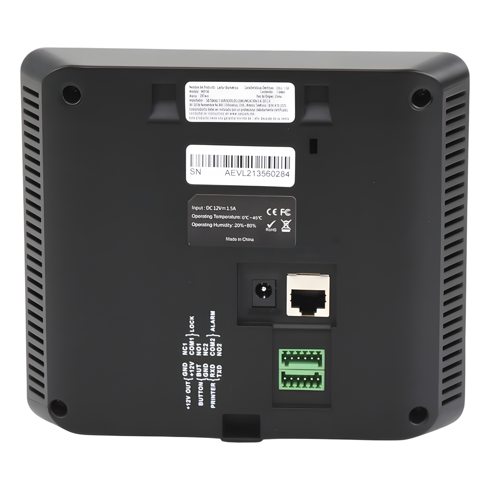 Terminal Biométrica Facial 1,500 Usuarios Pantalla 2.8 Pulgadas TCP/IP USB Control 1 Puerta ADMS ZKTeco MB160ID - Imagen 3