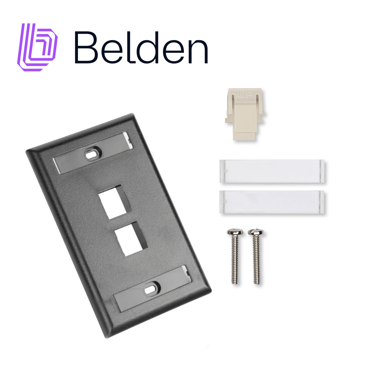 BELDENAX104160PLACA DE PARED (FACEPLATE) BELDEN AX104160 / INTERIOR / NEGRO /1 PUERTO / PIEZA - SILYMX