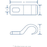 Kit de 20 grapas 20 taquetes y 20 tornillos para sujetar conductores redondos o tubo en muro 2102-07240 TK-710 - SILYMX