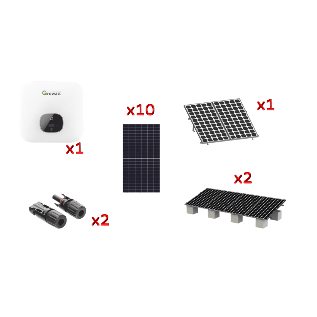 Kit Solar Interconexion / 6 kW 220Vca / Inversor GROWATT / Montaje Incluido - Imagen 1