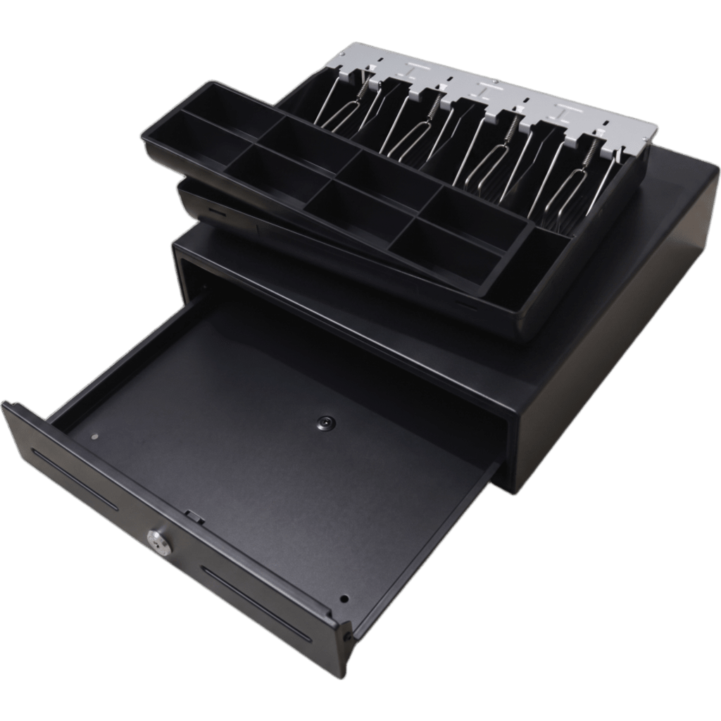 Cajón para Efectivo / 4 Compartimentos Billetes / 5-8 Compartimentos Monedas / Ranura de Inserción / Cerradura con Llave / Diseño Extraíble MAKEN - Imagen 3