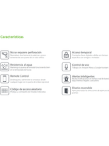 CerradurasZKTECOML200Cerradura Inteligente Teclado Bluetooth 100 Usuarios App Zsmart ZKTECO ML200 - SILYMX
