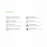 CerradurasZKTECOML200Cerradura Inteligente Teclado Bluetooth 100 Usuarios App Zsmart ZKTECO ML200 - SILYMX