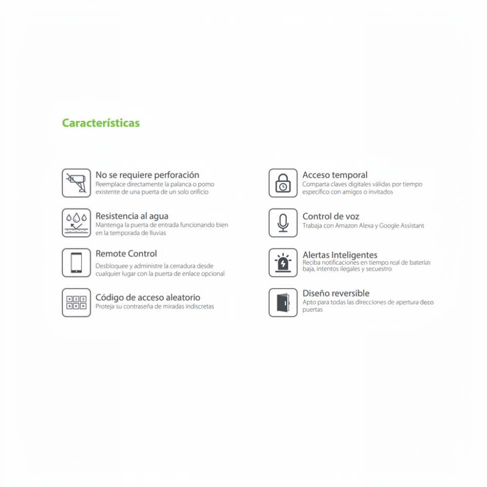 CerradurasZKTECOML200Cerradura Inteligente Teclado Bluetooth 100 Usuarios App Zsmart ZKTECO ML200 - SILYMX
