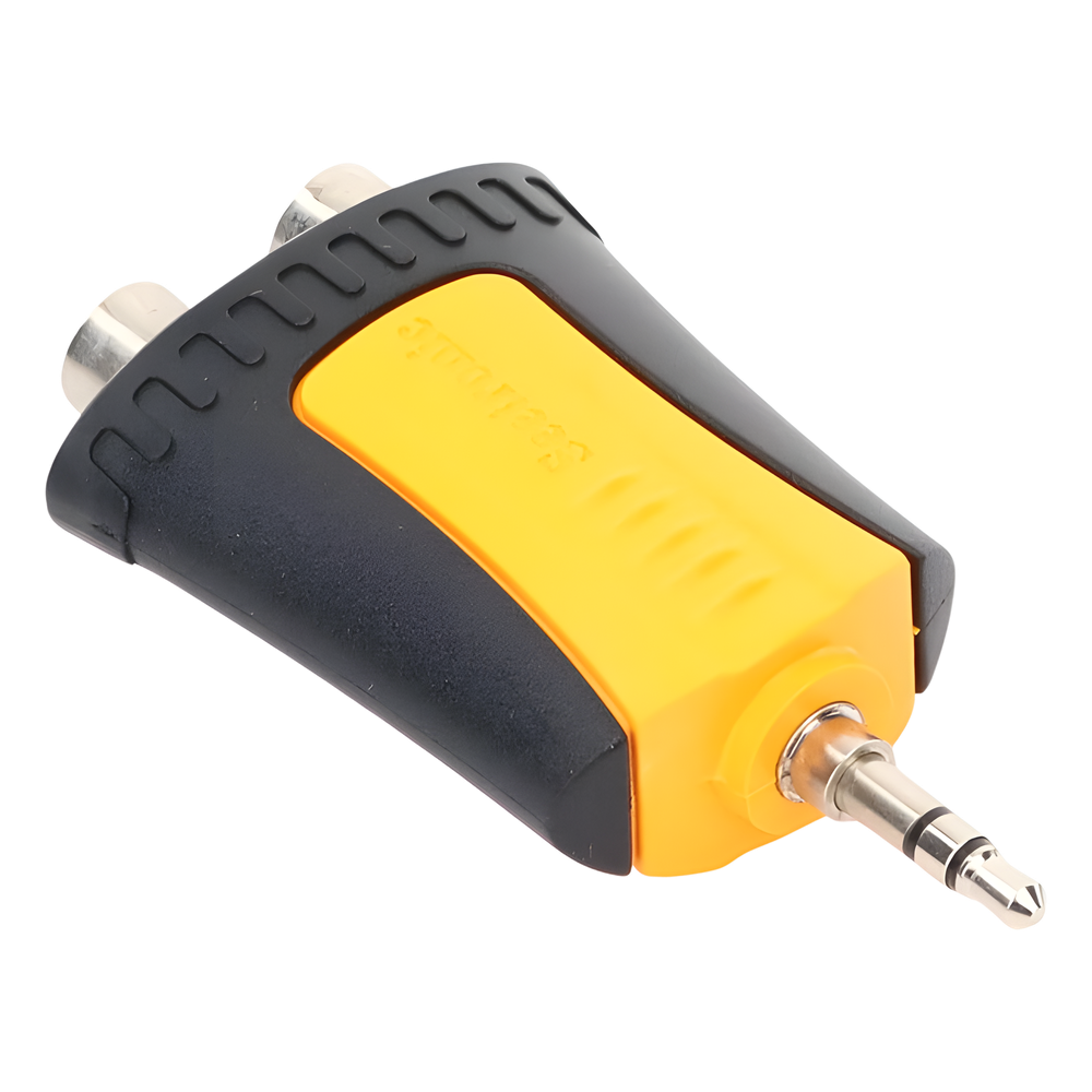 Adaptador de Audio 3.5 mm Estéreo a 2 RCA Hembra Carcasa Plástico Precableado SEETRONIC MMJ3-2RF - Imagen 4