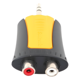 Adaptador de Audio 3.5 mm Estéreo a 2 RCA Hembra Carcasa Plástico Precableado SEETRONIC MMJ3-2RF - Imagen 5