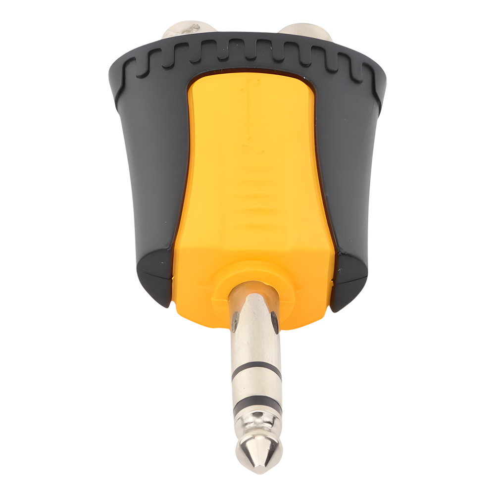 Adaptador de Audio Estereo Plug 1/4 pulgada (6.3mm) a 2 RCA Hembra Precableado Carcasa Plastica SEETRONIC MP3-2RF - Imagen 2