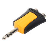 Adaptador de Audio Estereo Plug 1/4 pulgada (6.3mm) a 2 RCA Hembra Precableado Carcasa Plastica SEETRONIC MP3-2RF - Imagen 4