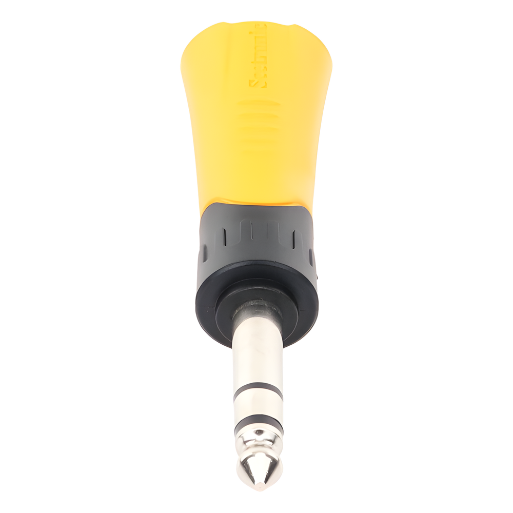 Adaptador de Audio Estereo 1/4" (6.35 mm) a Jack 3.5 mm Carcasa Plastica Resistente SEETRONIC MP3-MJF - Imagen 2