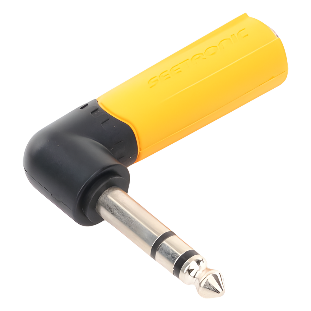Adaptador de Audio Estéreo Jack 1/4in a 1/4in Ángulo Recto Carcasa Plástica SEETRONIC MP3-PM-R - Imagen 4