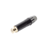 Equipos de AudioSEETRONICMT390Conector Hembra RCA Enchapado Oro Carcasa Negra Cable OD 3.5 - 6.5mm SEETRONIC MT390 - SILYMX