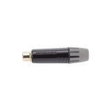 Equipos de AudioSEETRONICMT390Conector Hembra RCA Enchapado Oro Carcasa Negra Cable OD 3.5 - 6.5mm SEETRONIC MT390 - SILYMX